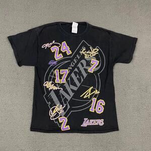 Los Angeles Lakers T-Shirt Mens Medium Black Graphic Kobe Bryant Basketball Dad